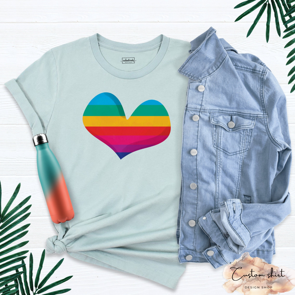Pride Heart Shirt, Rainbow Heart Shirt, Rainbow Shirt, Pride Rainbow T-shirt, Pride T Shirt Rainbow, Pride Shirt Women, Pride Heart Shirt.jpg