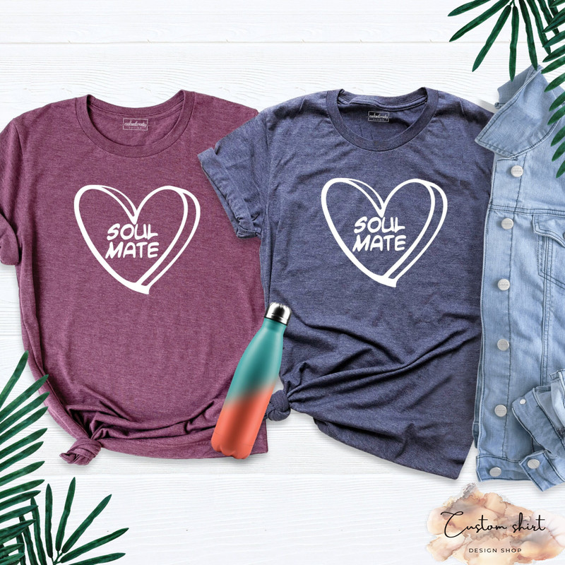 Soul Mate Couples Shirts, Valentines Day Shirt, Matching Shirts, Funny Couple Shirt, Wedding Shirts, Girlfriend Shirt, Boyfriend Shirt.jpg