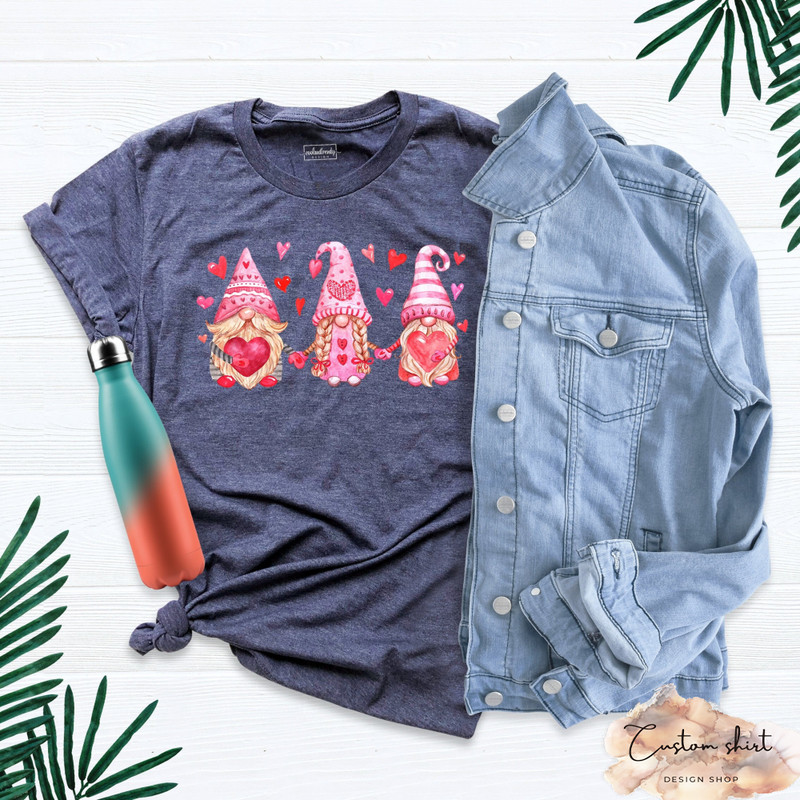 Valentine Gnomes Hearts Shirt, Gnome Valentines Shirt, Gnomes Lover Shirt, Valentines Day Shirt, Heart Gnomes Tee, Love Gnomes Shirt.jpg
