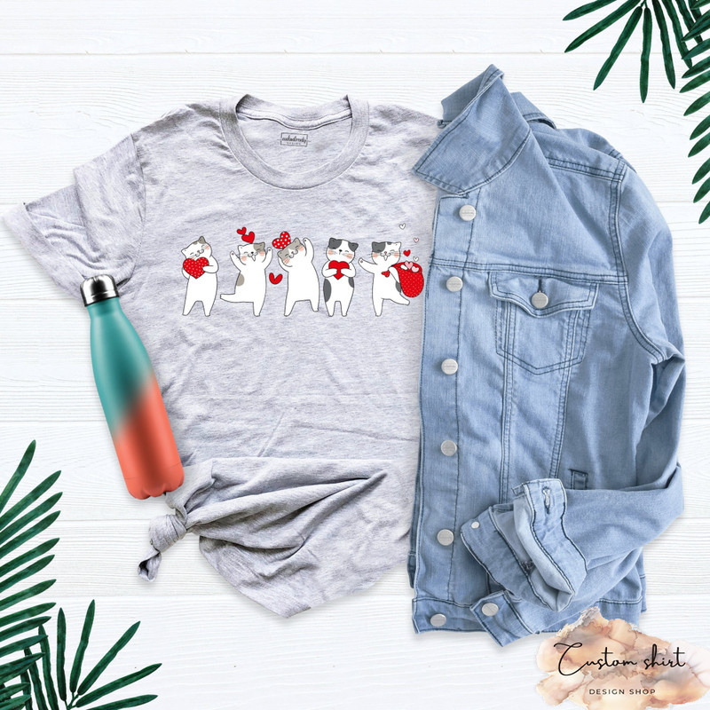 Valentines Cat Shirt, Love Cat Shirt, Cat Valentine Shirt, Valentine's Day Tee, Cat Lover Shirt, Cat Hearts Shirt, Funny Cat Shirt, Cat Tee.jpg