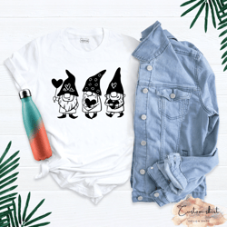 valentines day shirt, gnomes theme t-shirt, cute gnome tee, shirt for lovers, heart gnomes graphic tee, saint valentines