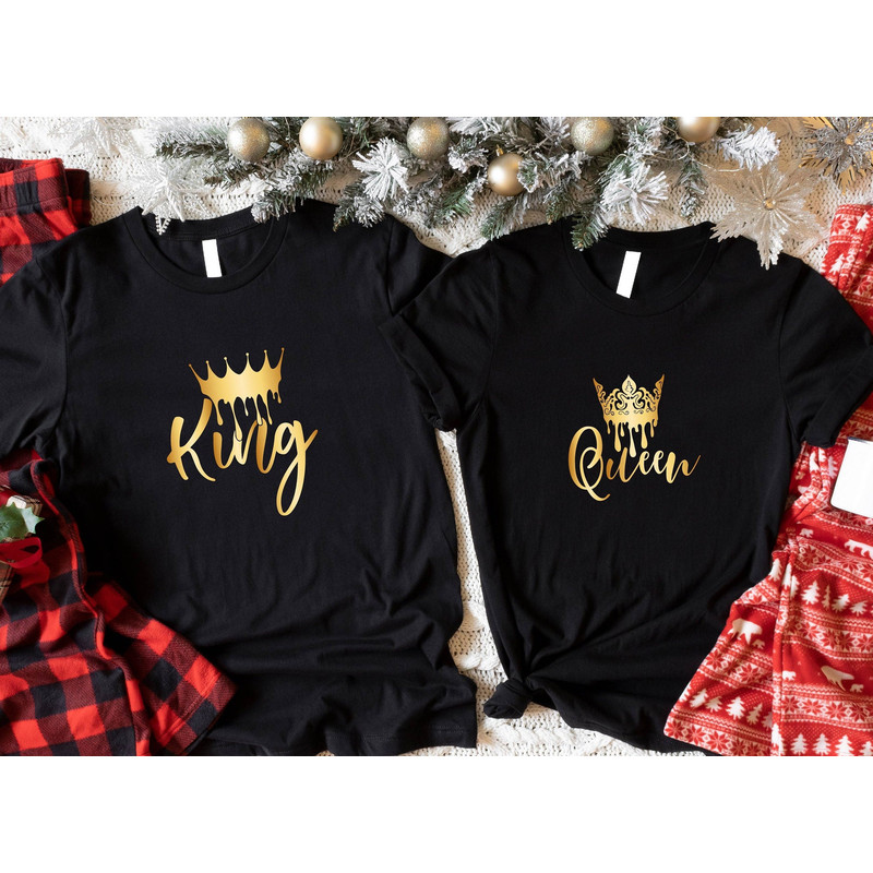Couples King and Queen Shirt, Valentines Day Shirt, Honeymoon T-Shirt, Valentine's Day Shirt, Matching Couple Shirt, Husband and Wife Shirt.jpg