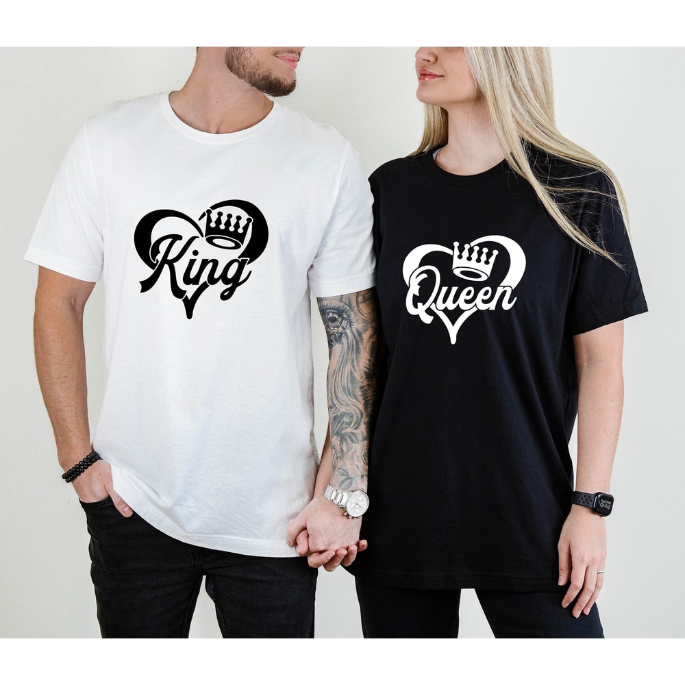 King and Queen Matching Valentines Shirt, King and Queen Couple Shirts, Honeymoon Matching Shirt, King of Spades Shirt, Queen of Heart Shirt.jpg