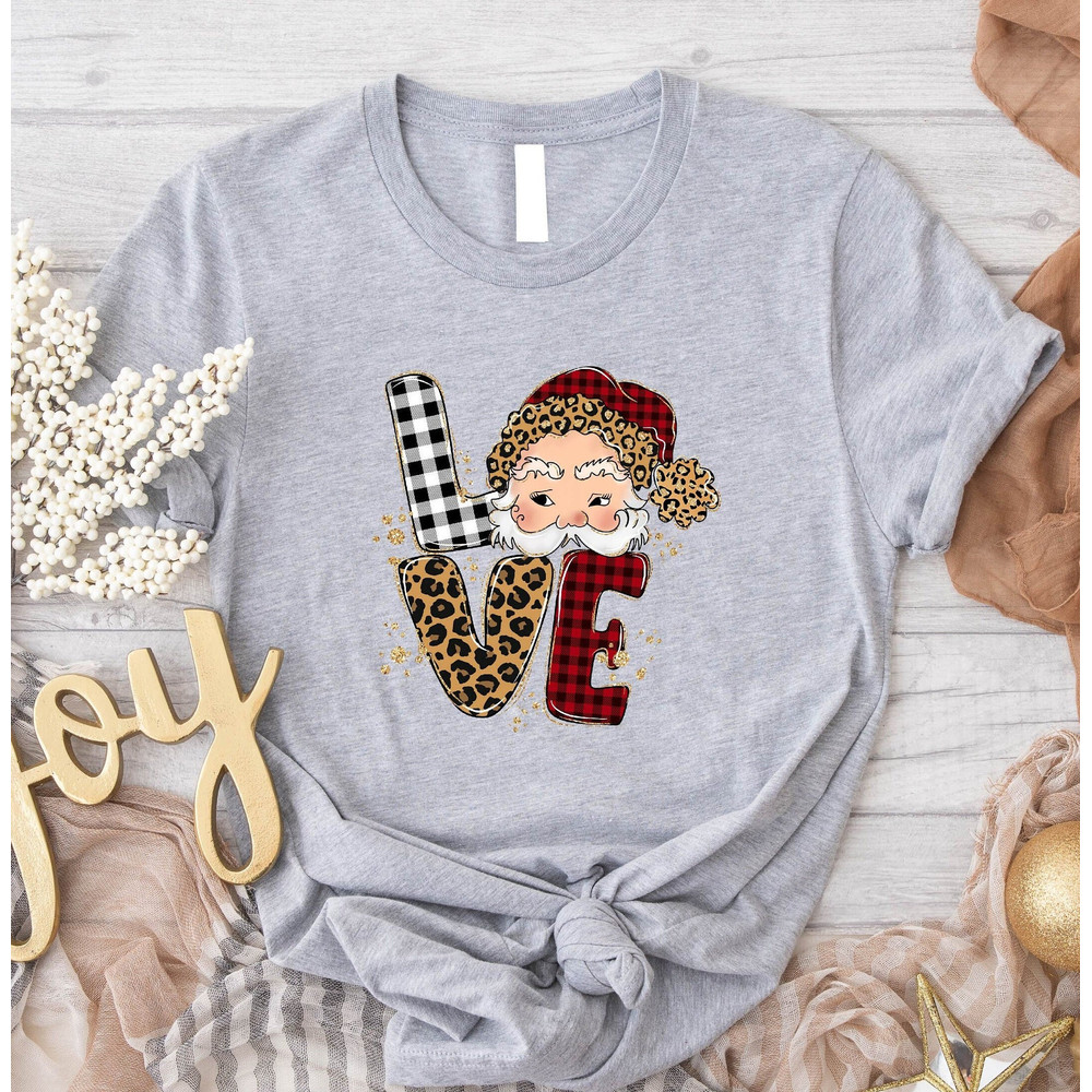 Love Santa Claus Merry Christmas Shirt, Love Santa Shirts, Christmas Shirt, Santa Clause Shirt, Santa Face Shirt, Gift for Christmas T-Shirt.jpg