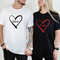 Personalized Couple Heart Name Shirt, Custom Name Heart Shirt, Valentines Day Matching Couples Tee, Gifts for Valentine February 14th Couple.jpg