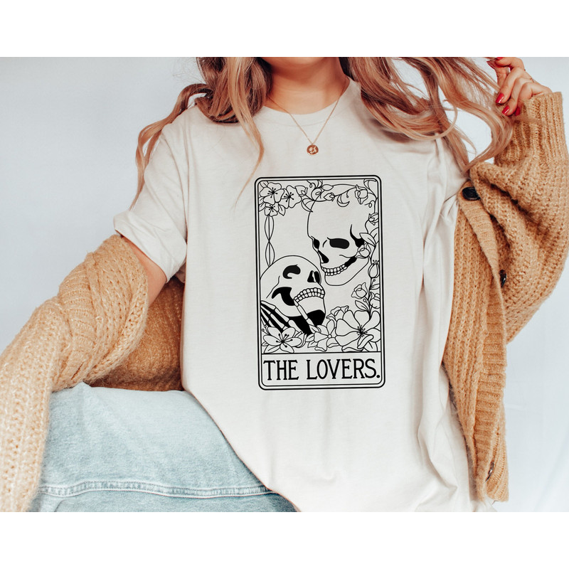 The Lovers Tarot Card Shirt, Lover Shirt, Tarot Shirt, Tarot Card Tee, Funny Shirt, Girlfriend Gift, Romantic Gift, Funny Gift, Gift for Her.jpg