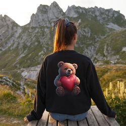 teddy bear sweatshirt, valentine shirt, valentines day sweatshirt, cute bear shirt, valentine gifts, gift for lover, bea