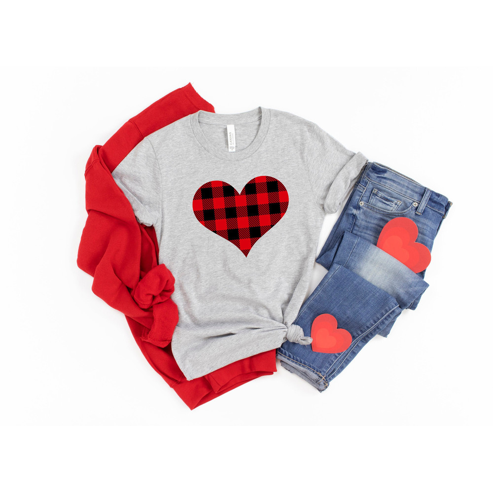 buffalo plaid shirt, womens valentine shirt, vday shirt, buffalo plaid valentines shirt, valentines day shirt, buffalo plaid heart shirt.jpg