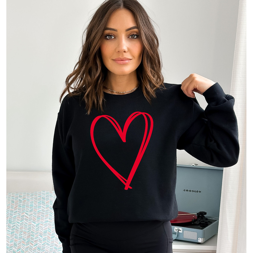 Embossed Valentines Day Sweatshirt, Womens Valentines Day Sweater, Heart Sweatshirt, Valentines Day Shirt, Valentines Sweater.jpg