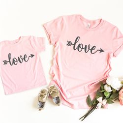 mommy and me valentines shirts, women valentines day shirt, matching mom and daughter shirts, love shirt, valentines day