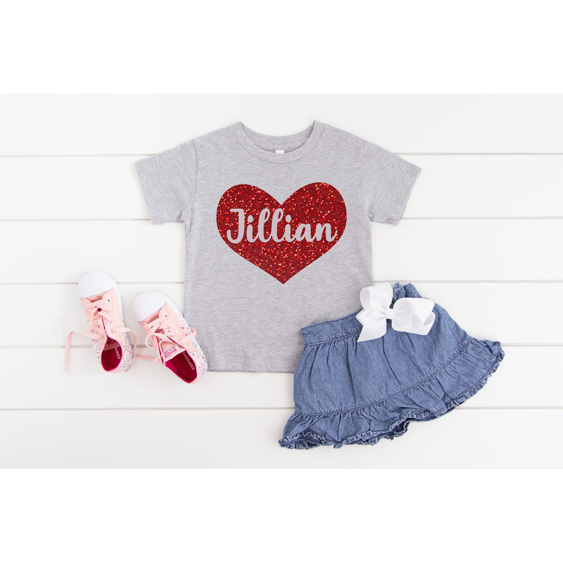 personalized valentines day shirt - valentine kids - Valentine's shirt for girls - girls valentines day shirt - heart shirt - glitter heart.jpg