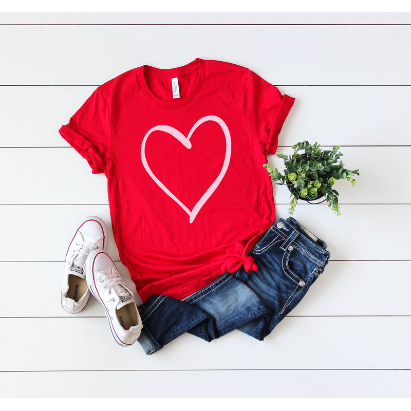Valentine day t-shirt for women - Valentine day shirt - Holiday t-shirt - Cute women's heart shirt - Valentines day top.jpg
