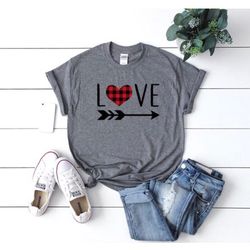 valentines day outfit - buffalo plaid valentines day shirt - buffalo plaid heart shirt - valentines day gift - gift for