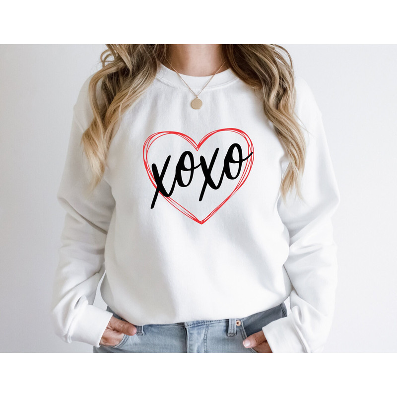 Valentines Day Sweatshirt, XOXO sweatshirt, Womens Valentines Day Sweatshirt, Valentines Day Shirt, Valentines Sweater, Valentines Day Gift.jpg