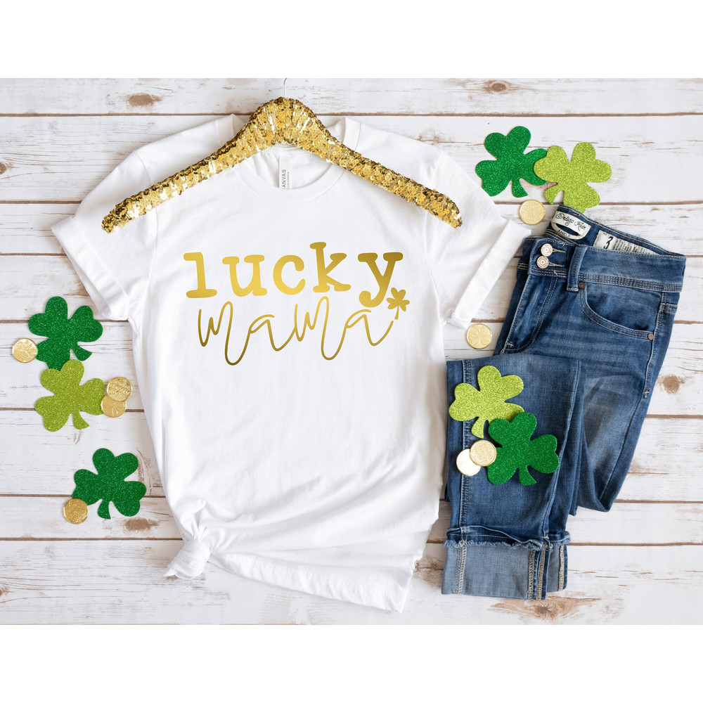 One Lucky Mama Shirt, St. Patrick's Day Shirt, St. Paddy's Day, Mom Shirt, Lucky Mom Shirt, Pregnancy Reveal Shirt, Baby Announcement Shirt 1.jpg