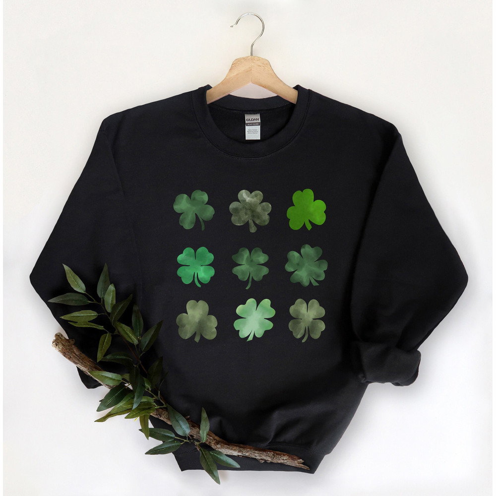 Shamrocks St. Patrick's Day Sweatshirt, Shamrock sweater, unisex sweatshirt, women st paddy's day sweatshirt, Lucky Sweatshirt.jpg