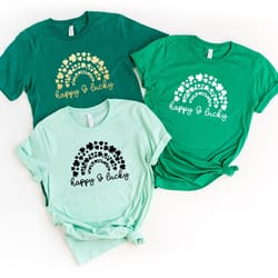 happy lucky shirt, st patricks shirt, st patricks day shirt, st patricks day tshirt, shamrock tshirt, lucky shirt, happ