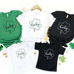lucky clover shirt, lucky shamrock shirt, clover shirt, st patricks day shirt, st patricks shamrock shirt, love shirt, s