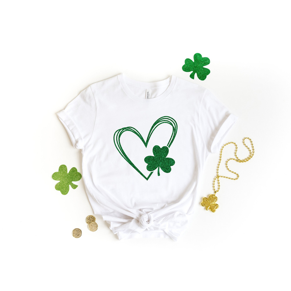 Shamrock Heart Shirt, St Patricks Day Shirt, Cute Patricks Shirt, St Patricks Shirt, St Pattys Shirt, Shamrock Shirt , St Patricks Tee.jpg