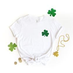 shamrock pocket shirt, shamrock shirt, st patricks shirt, st patrick shirt, cute st patricks shirt, lucky shirt, st patr