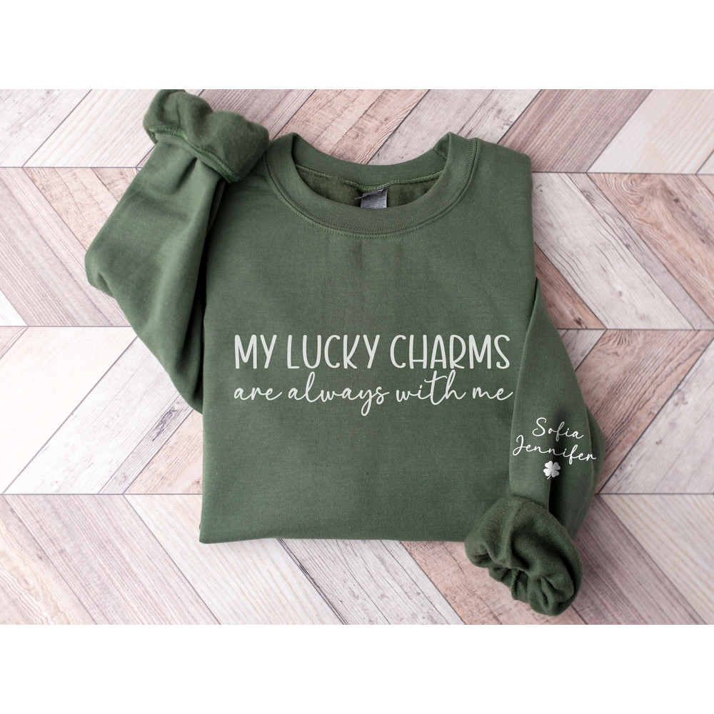 Custom St Patricks Day Sweater, St Pattys Day 2024 Personalized Mom Sweater, Cute Grandma Sweatshirt Saint Patricks Day, Lucky Charms Shirt.jpg