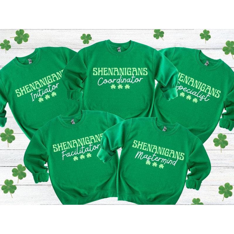 Funny Matching St Patricks Day Sweatshirts, Shenanigans Coordinator Irish Green Sweater Saint Patricks Day 2023, St Pattys Day Party Outfit.jpg