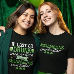 funny st patricks day group shirts, shenanigans coordinator st pattys day shirt, saint patricks day 2023 best friend mat
