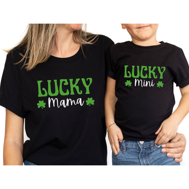 St Patrick's Day Mama Mini Shirts, Toddler Boy St Pattys Shirt Kids, Mama Mini Outfits Baby Girl, Cute Mother Daughter Shirts, New Mom Gifts.jpg