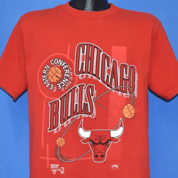 90s chicago bulls mascot nba basketball t-shirt medium