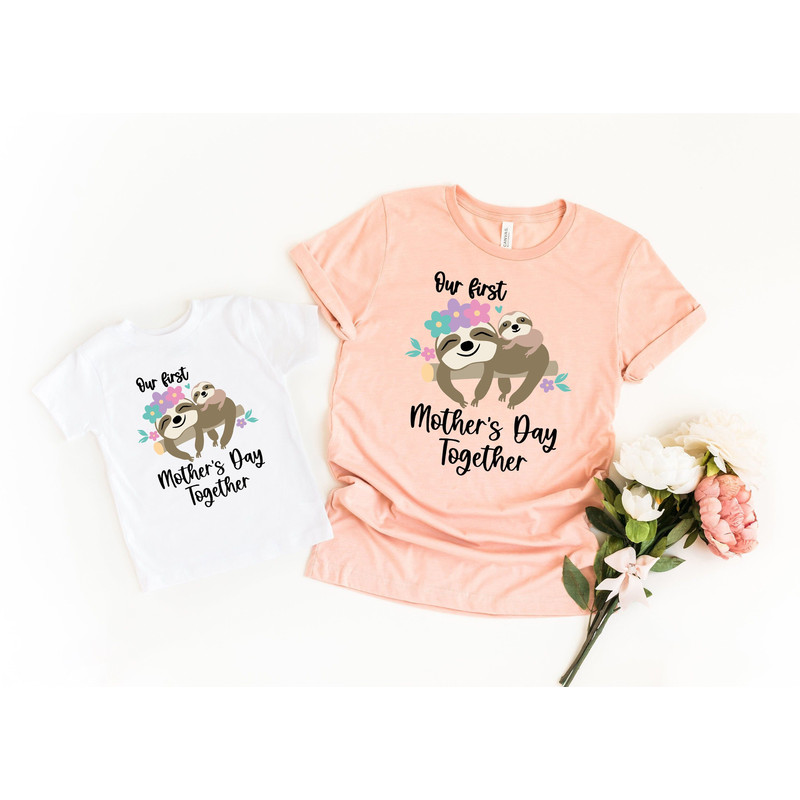 Our First Mother's Day Shirt, Mothers Day Matching Shirt, Mother's Day Mommy And Baby Outfit, Mother's Day Gift 1.jpg