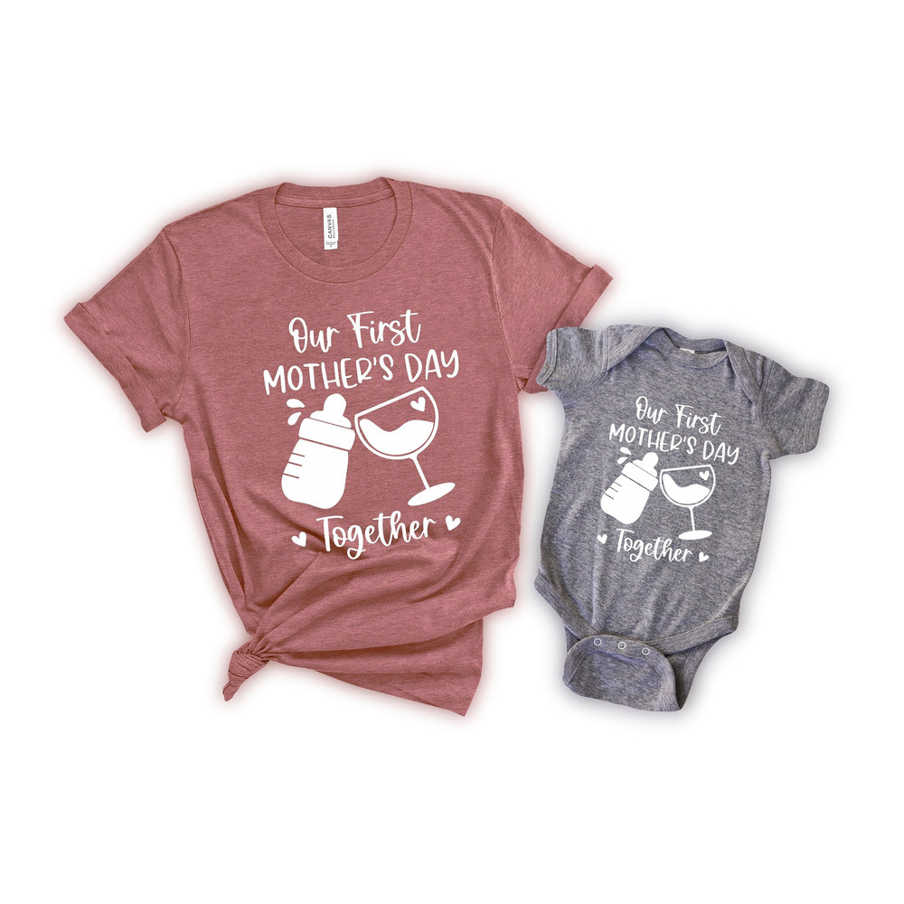 Our First Mother's Day Shirt, Mothers Day Matching Shirt, Mother's Day Mommy And Baby Outfit, Mother's Day Gift.jpg