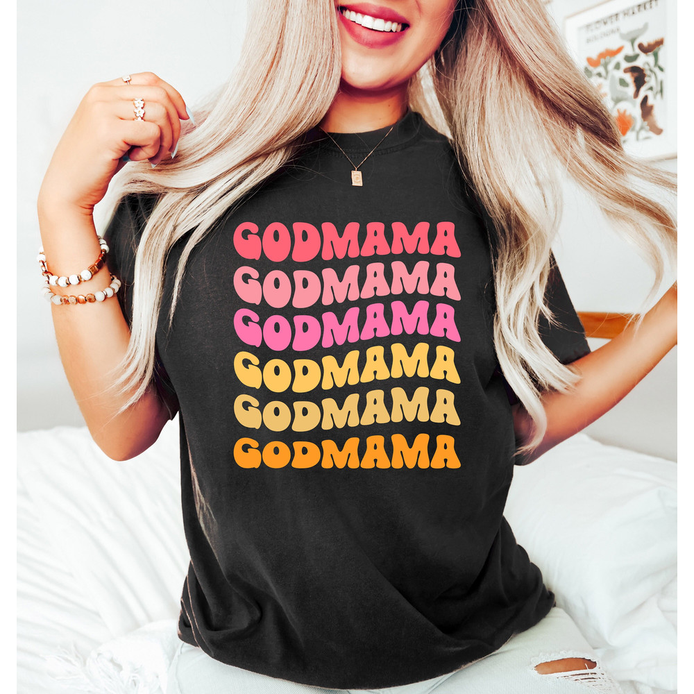 Retro Godmother Shirt for Mother's Day, God Mother Proposal, Godmom Gift, Cute Godmama Gift for Baptism, Godmother Gift from Goddaughter,.jpg