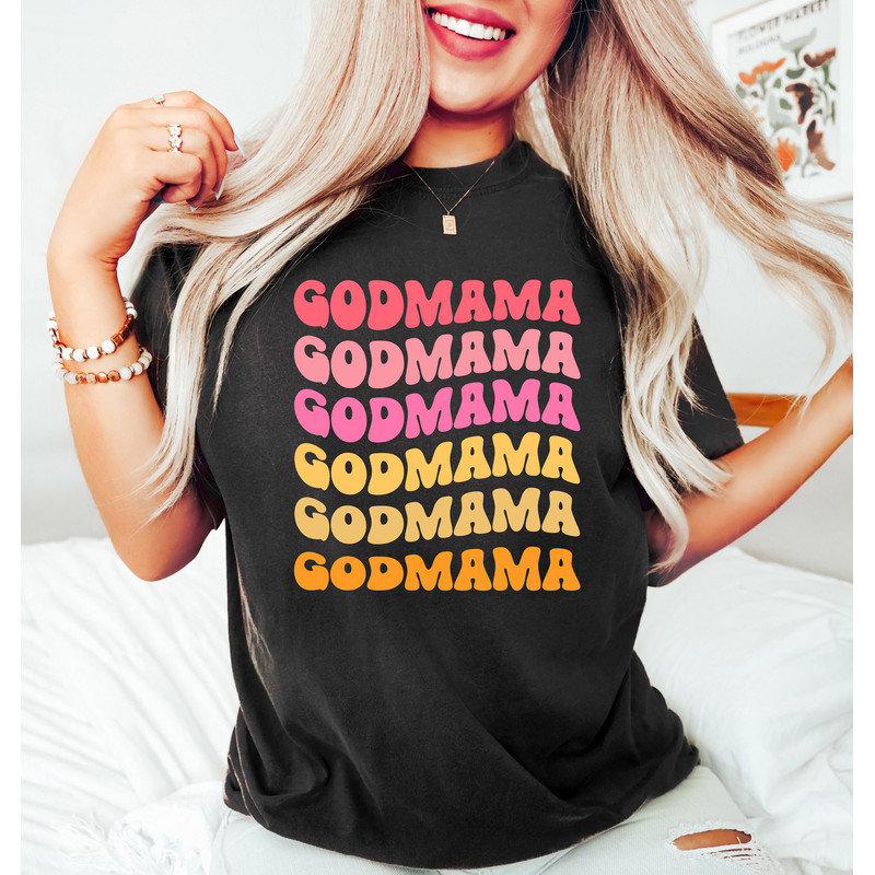 Retro Godmother Shirt for Mother's Day, God Mother Proposal, Godmom Gift, Cute Godmama Gift for Baptism, Godmother Gift from Goddaughter,.jpg