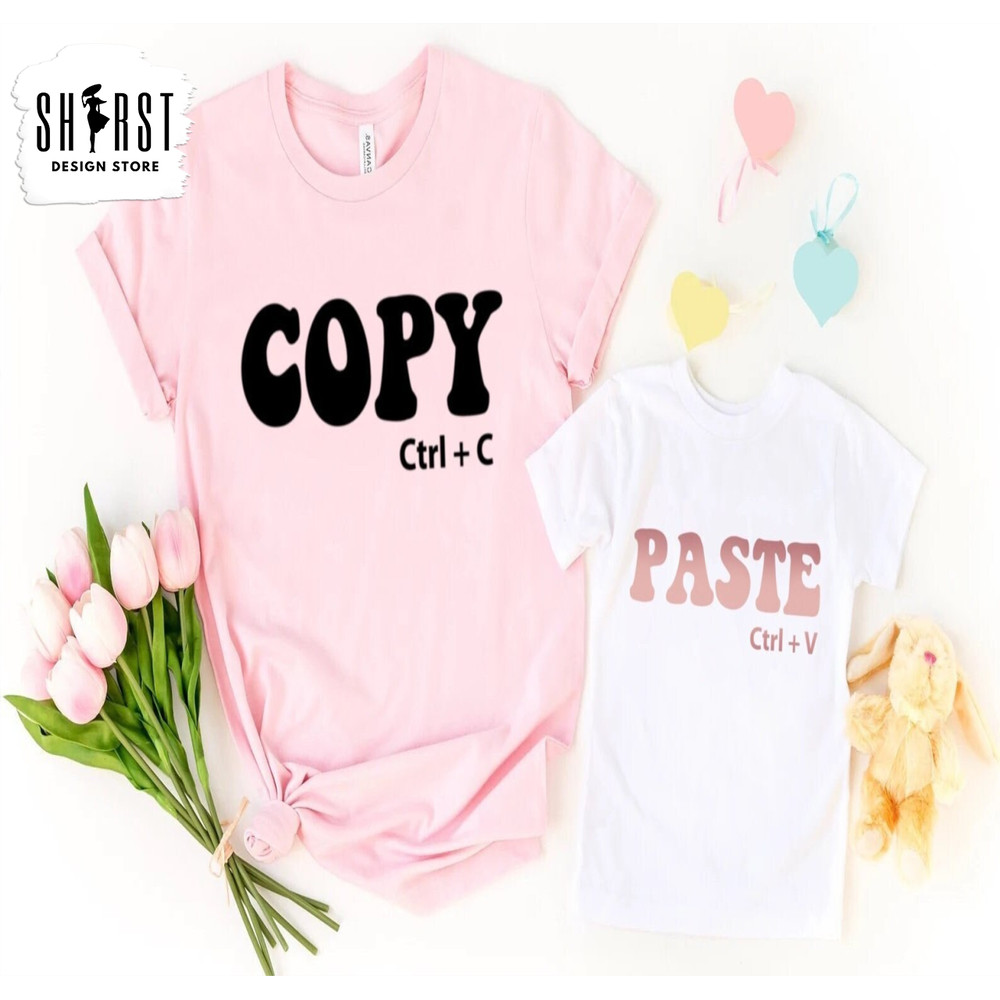 Copy Paste Shirt, Copy Shirt, Matching Family Shirt, Funny Family Shirt, Daddy And Me Shirt, Fathers Day Gift, Father Son Shirt, Ctrl V Tee.jpg