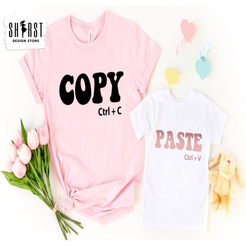Copy Paste Shirt, Copy Shirt, Matching Family Shirt, Funny Family Shirt, Daddy And Me Shirt, Fathers Day Gift, Father Son Shirt, Ctrl V Tee.jpg