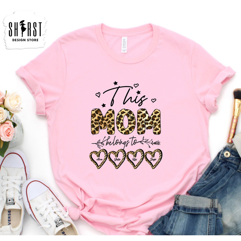 Custom Mom and Children, Personalized Mom Shirt, Customized Family Shirt, Mothers Day Shirt, Shirt Gift for Mom, Birthday Gift for Mom.jpg