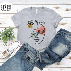 drawing mama shirt, mama shirt, abstract mom t-shirt, favorite mom shirts, mothers day shirt, shirt for mom, minimalist