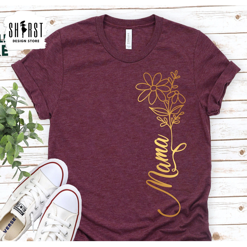 Flower Mom Shirt, Mama Shirt, Best Mom T-Shirt, Favorite Mom Shirts, Mothers Day T, Shirt For Mom, Minimalist Mom Shirt, Mama Gift, New Mom.jpg