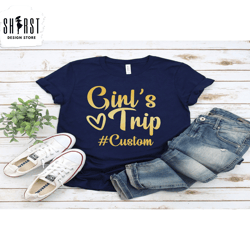 personalized girls trip shirt, girls trip 2023 shirt, custom cruise shirt , girls weekend trip, custom girls trip tee, v