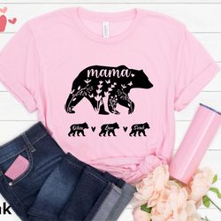 custom mama bear shirt, personalized mama shirt with kids name, mothers day shirt, gift for mom, gift for new mom, mothe
