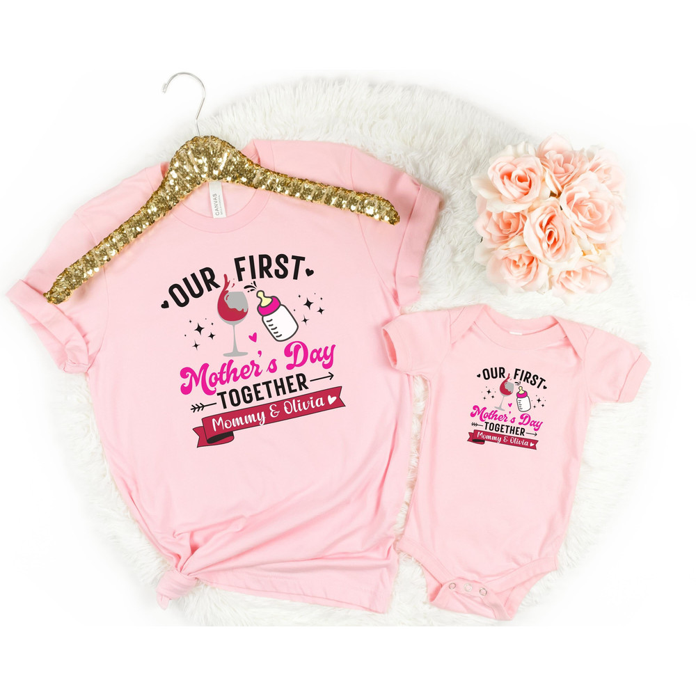 First Mother's Day Matching Shirt, Personalized Our First Mothers Day Shirt, New Mom Mothers Day Gift, Mommy and me First Mothers Day Outfit.jpg
