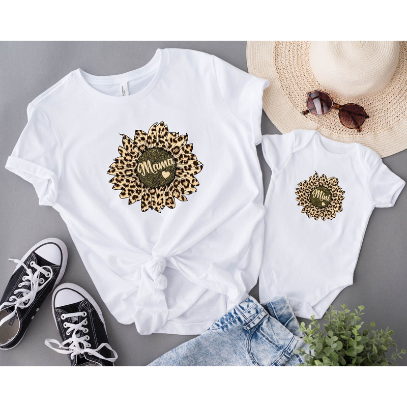 Mama Mini Shirt, Leopard Mama Shirt, Mama and Baby Sunflower Matching Shirt, Mommy and Me Shirt, Leopard Mini Onesie, Mothers Day Shirt.jpg