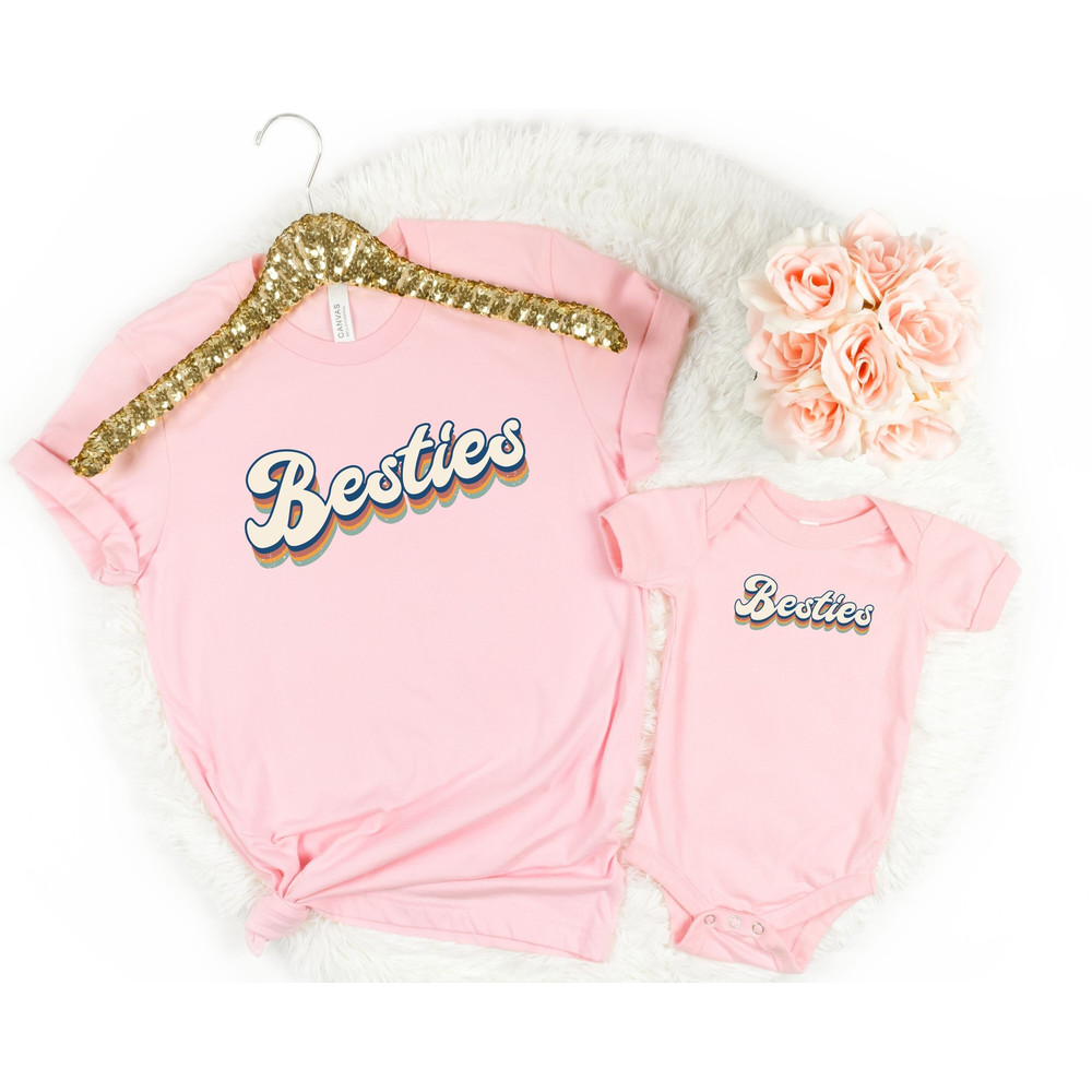 Mommy and me Besties Shirts, Mothers day shirt, Retro Besties Mama and Mini Shirts, Besties Matching Shirts, Mothers Day Gift, Mama and Baby.jpg