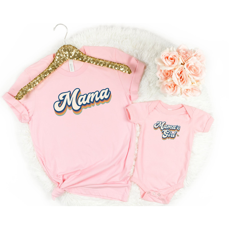 Retro Mama Shirt, Retro Mama's Girl Onesie, Mama's Boy Onesie, Mama's Girl Toddler Tee, Mommy and Me Matching Shirts, Mother's Day Shirt.jpg