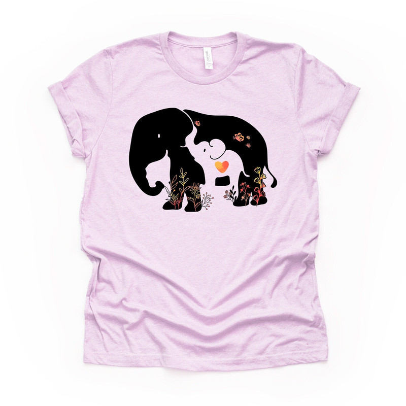 Elephant and Baby, Cute Mom Elephant and Baby, Mom and Baby tee, Elephant Design on premium Bella + Canvas unisex shirt, 3x mom, 4x mom.jpg