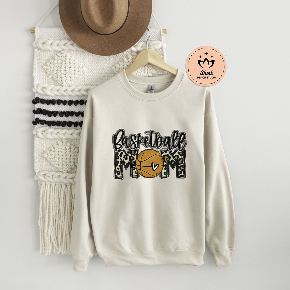 Basketball Mom Leopard Sweatshirt, Basketball Mom Sweatshirt, Basketball Shirt, Basketball Mama Sweatshirt, Basketball Gift, Mom Sweatshirt.jpg