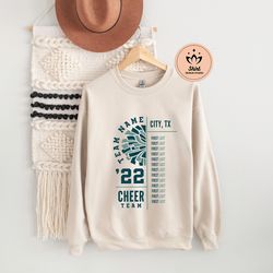 custom cheer team sweatshirt, cheer sweatshirt, team spirit hoodie, matching team sweatshirt, game day hoodie, sports yo