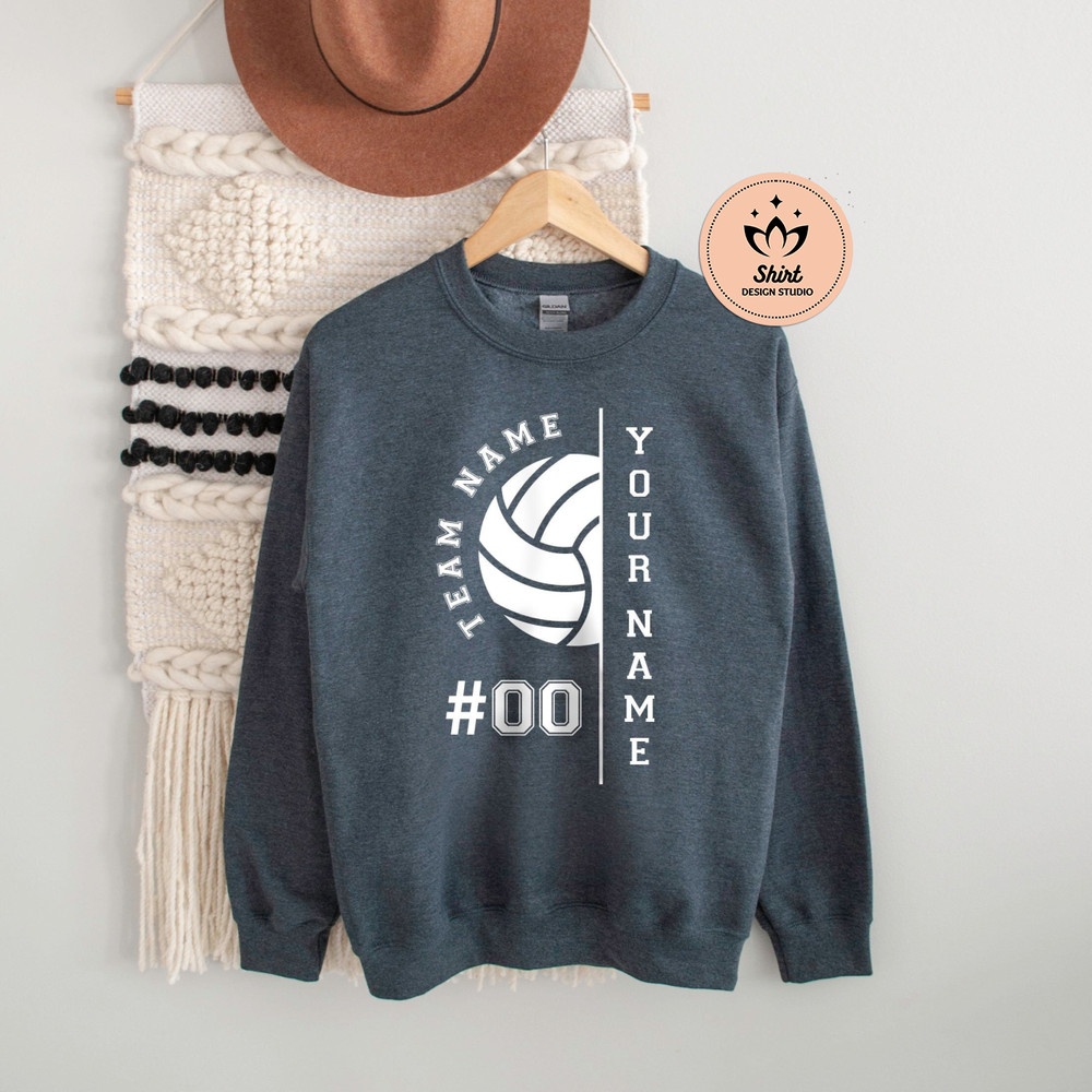 Custom Name Volleyball Sweatshirt or Hoodie, Volleyball Hoodie, Custom Volleyball Sweatshirt, Custom Volleyball Hoodie, Volleyball Gift.jpg