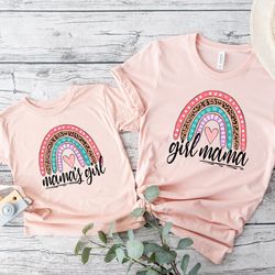 girl mama, mamas girl matching shirt, girl mama, mamas girl rainbow shirt mommy and me matching shirt, comfort colors ma