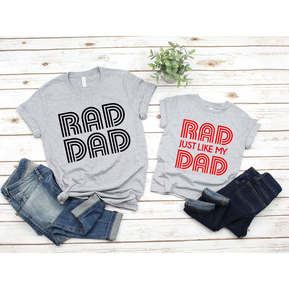 Dad and son shirt set, rad dad shirt, rad like dad shirt, daddy and me matching shirts, fathers day gift for dad and baby shirt set 1.jpg